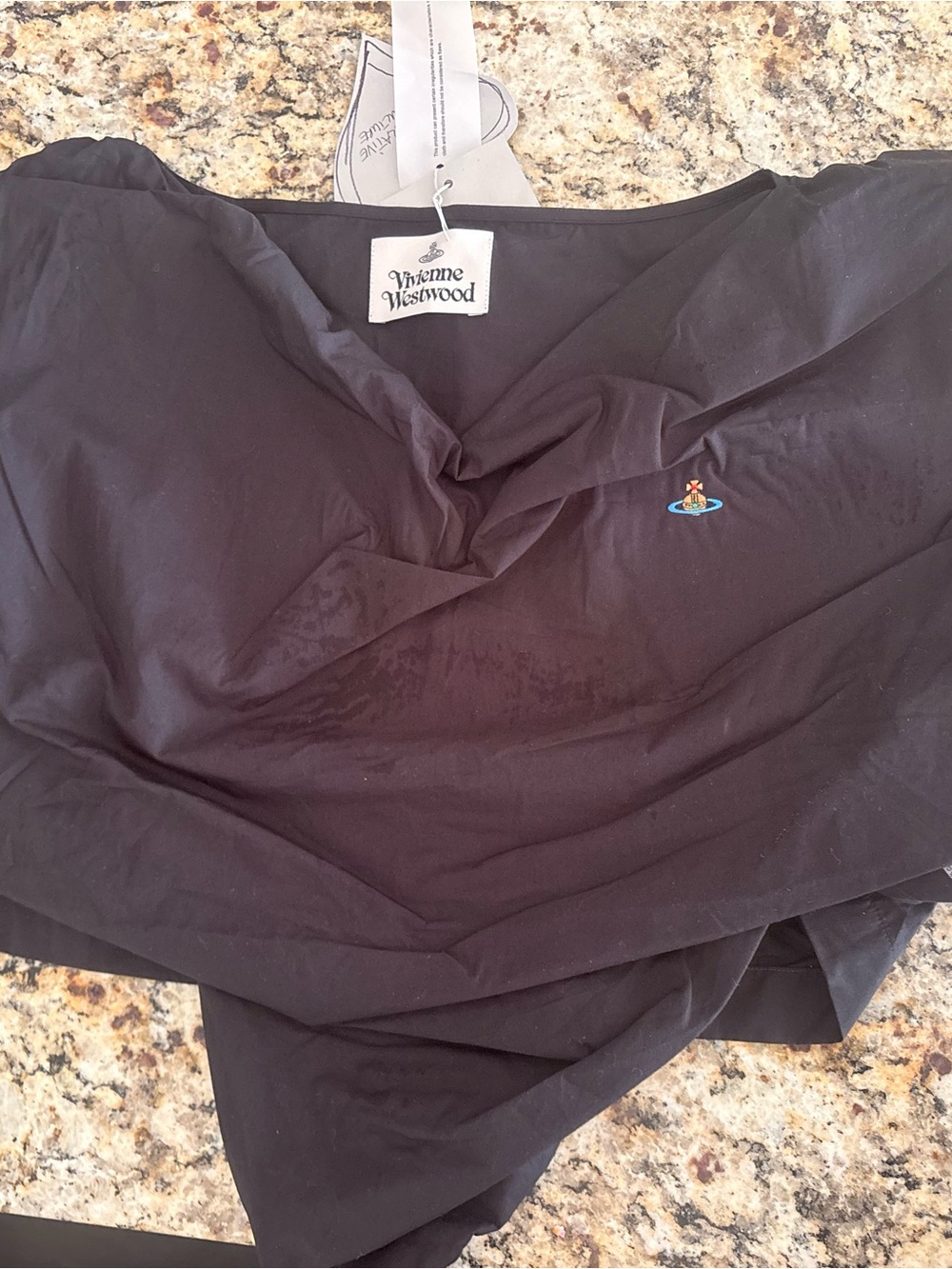 Vivienne Westwood Black Tee with Blue Orb Logo